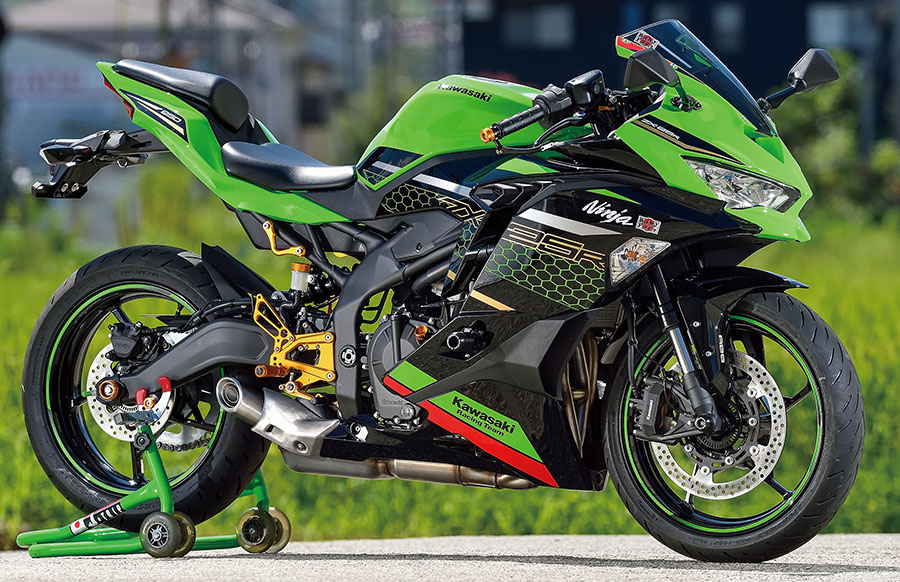 ZX25R 20-21 社外カウル(紫緑EV)-カスタム無料 - オートバイ