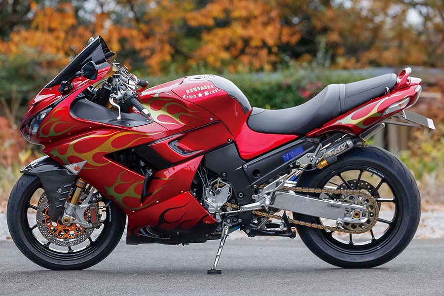 カワサキ 穴無し!!ZX-14R.12-19年..純正サイレンサー左マフラー.ZX14R..刻印K619